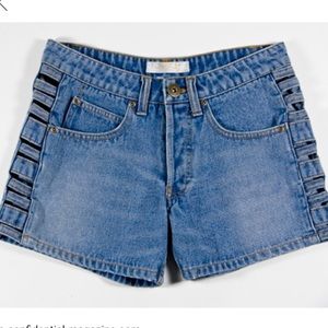 NWT Charley 5.0 denim cutaway‎ jean shorts